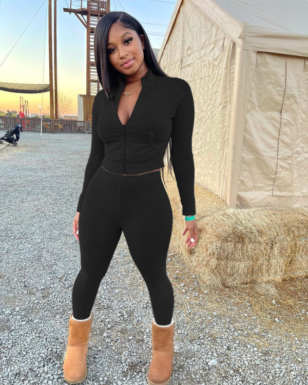 Fashion women's clothing high-quality de velvet fabric two-piece suit