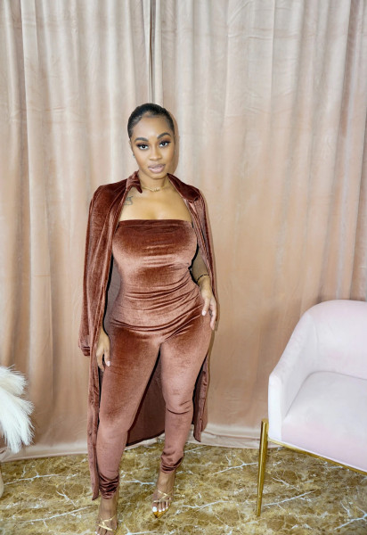 Explosion style solid color casual sexy two-piece suit