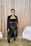 Explosion style solid color casual sexy two-piece suit