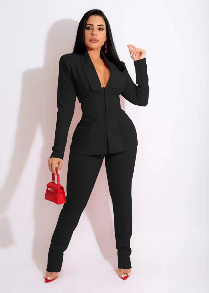 Fashion casual air layer professional wear uniform (including belt)