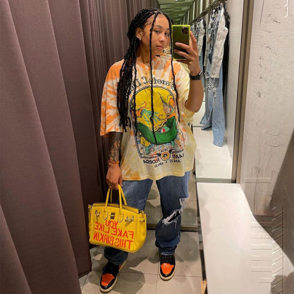 Trendy street fashion new positioning printed T-shirt