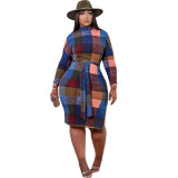 Sexy,fashion,plaid,print,dress