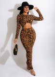 Women's,fashion,casual,leopard,print,hollow,dress