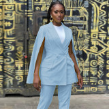 Women's,suit,collar,,fake,sleeve,shawl,,double,breasted,fashion,casual,suit
