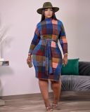 Sexy,fashion,plaid,print,dress