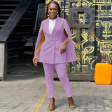 Women's,suit,collar,,fake,sleeve,shawl,,double,breasted,fashion,casual,suit