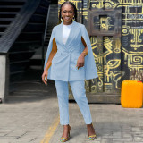 Women's,suit,collar,,fake,sleeve,shawl,,double,breasted,fashion,casual,suit