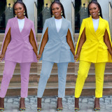 Women's,suit,collar,,fake,sleeve,shawl,,double,breasted,fashion,casual,suit