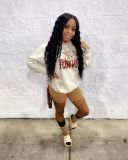 Women's Explosive Hooded Letter Printing Long Sleeve Sweatshirt Top