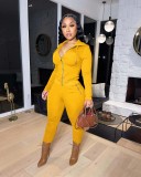 New fashion casual solid color thick velvet two-piece suit