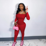 New sexy one-shoulder pit strip multicolor jumpsuit
