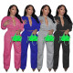New women's loose pants, home casual, solid color ladies two-piece suit