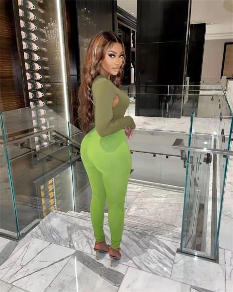 New fashion sexy hollow and color two-piece suit