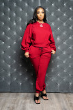 Women's sweater suit long-sleeved thickened two-piece loose sportswear winter