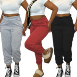 Fashion all-match solid color casual pants