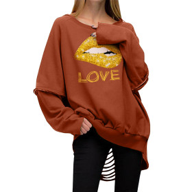 Fashion women's hot style solid color ripped holes and burnt flowers sexy sweater plus size women's clothing