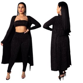 The new women's coat hangs crocheted flower cheongsam with split ends, ladies shawl, mid-length style