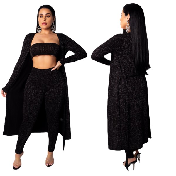 The new women's coat hangs crocheted flower cheongsam with split ends, ladies shawl, mid-length style