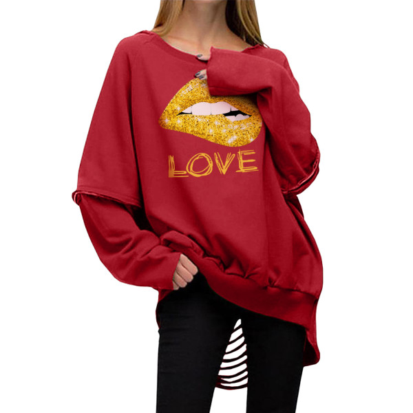 Fashion women's hot style solid color ripped holes and burnt flowers sexy sweater plus size women's clothing