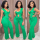 Ladies' Irregular Shawl Sleeveless Twisting Knotted Fashion Sexy 2-Piece Set