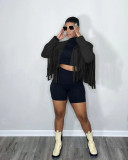 Women's cute jacket, small jacket with tassels