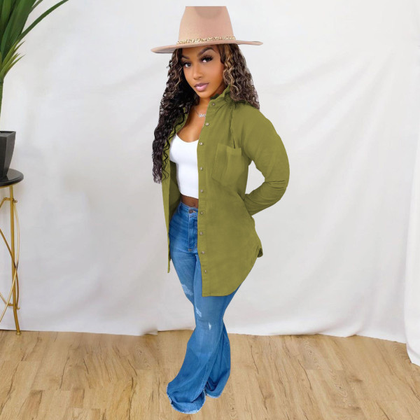 Women's 2022 spring new cute corduroy shirt dress
