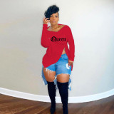 Fall/winter women's oblique shoulder irregular zipper long-sleeved sweater women's clothing
