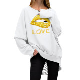 Fashion women's hot style solid color ripped holes and burnt flowers sexy sweater plus size women's clothing