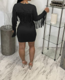 Sexy women's fringed dress