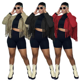 Women's cute jacket, small jacket with tassels