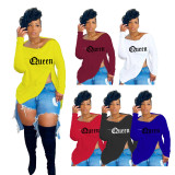 Fall/winter women's oblique shoulder irregular zipper long-sleeved sweater women's clothing