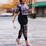Fashion casual velvet sequin two-piece jacket + pants winter new style