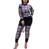 Fashion casual velvet sequin two-piece jacket + pants winter new style