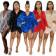 New Women's Irregular T-sleeve Dress Sexy Sequin Party Long Sleeve
