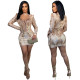 Fashion sexy evening dress party ladies style sequined hip dress