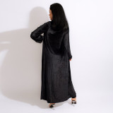 Fashion casual winter new two-piece jacket + jumpsuit without belt