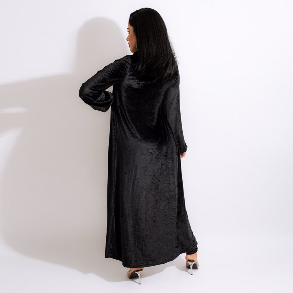 Fashion casual winter new two-piece jacket + jumpsuit without belt
