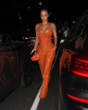 Sexy tight PU leather pants suit with waist strap top two-piece 2022 new