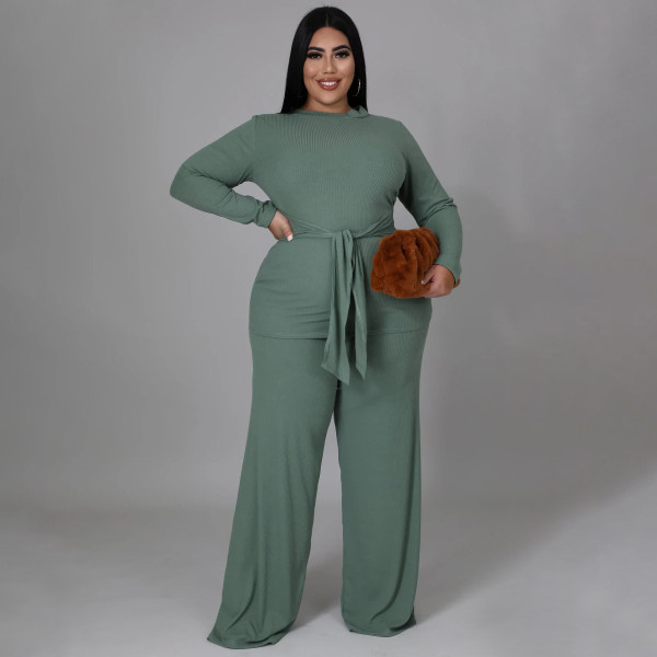 Women's high elastic crater round neck tie, solid color, high waist, thin sexy two-piece suit