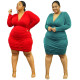 Women's solid color gold velvet bag hip temperament sexy plus size dress
