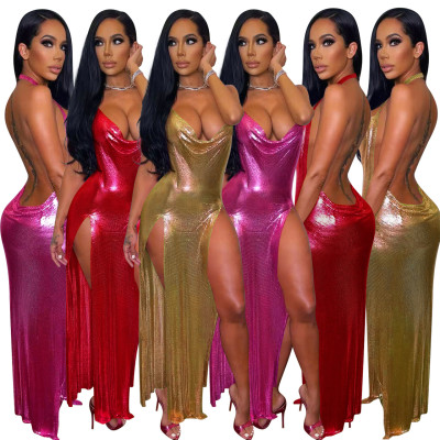New sexy halter neck irregular dress