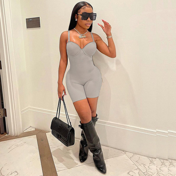 Women's new sexy low-cut sling high-waist slim slimming buttocks conjoined shorts women
