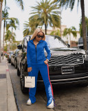 Women's fashion personality printing sexy casual two-piece suit