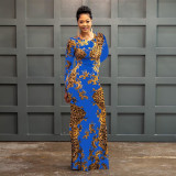 Sexy print dress nightclub outfit