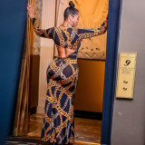 Sexy print dress nightclub outfit