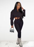 Personalized drawstring zipper casual jacket