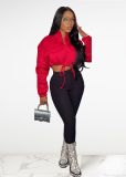 Personalized drawstring zipper casual jacket