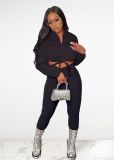 Personalized drawstring zipper casual jacket