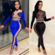 Sexy mesh transparent one-piece nightclub clothes