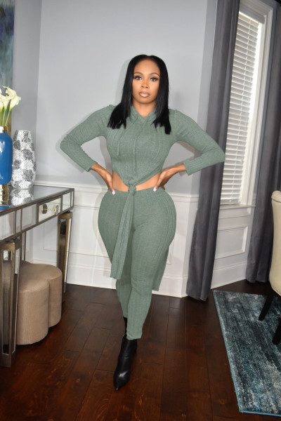 Women's Solid Color Personality Dovetail Fashion Hooded Long Sleeve Hanging Stripe Suit